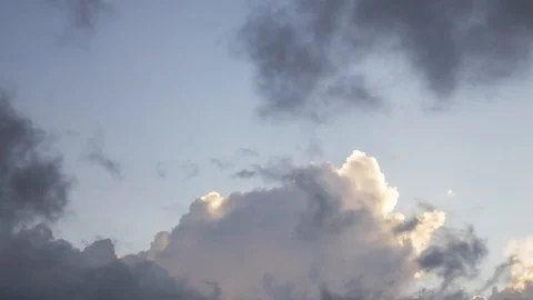 Clouds running across the blue sky. Stock Footage 98416694