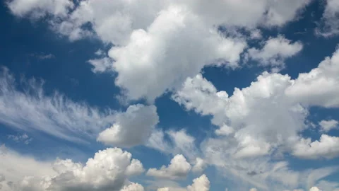 Clouds running across the blue sky. Stock Footage 98501154