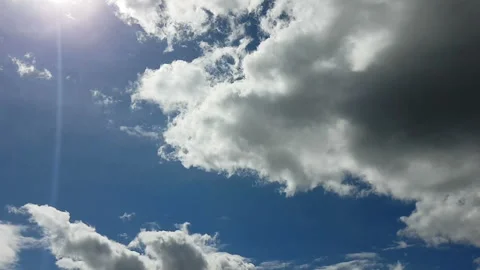 Clouds running across the sky-accelerated shootin Stock Footage 132108476