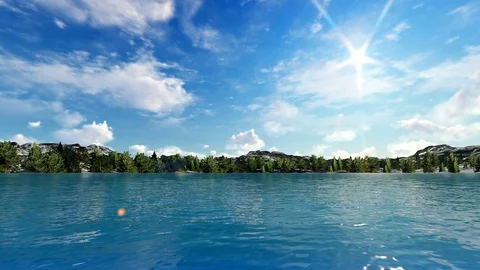 Clouds running over mountains on a beautiful sunny day Stock Footage 87729793