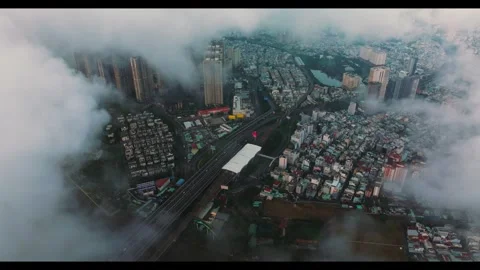 Clouds from saigon skyline Stock Footage 305860743