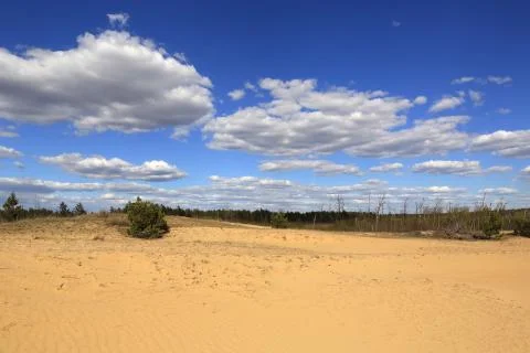 Clouds in sandy desert Stock-Fotos