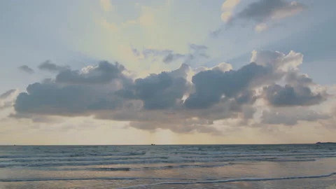 Clouds on the sea Stock Footage 140304537