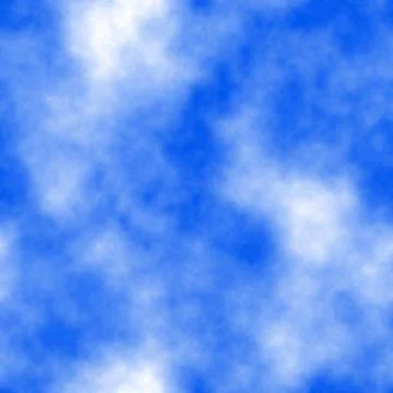 Clouds seamless blue background texture. Colors: cadet blue, cornflower, blue Illustration
