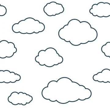 Clouds Seamless Pattern Background Stockillustratie