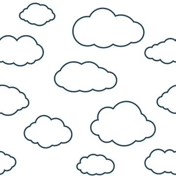 Clouds Seamless Pattern Background Stockillustratie