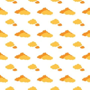Clouds seamless pattern. Colorful clouds seamless pattern. Seamless pattern.. Stock Illustration