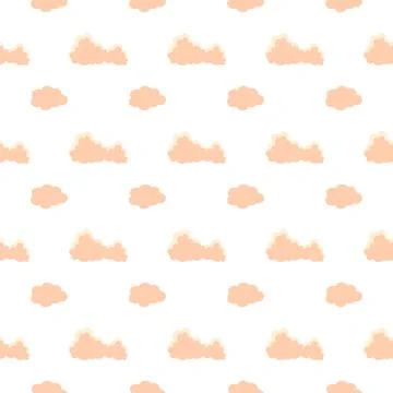 Clouds seamless pattern. Colorful clouds seamless pattern. Seamless pattern.. Stock Illustration