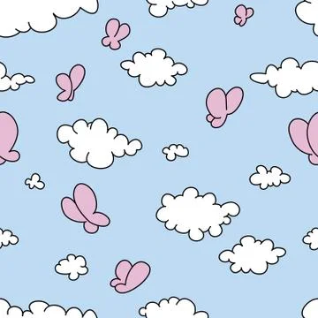 Clouds seamless pattern 스톡 일러스트
