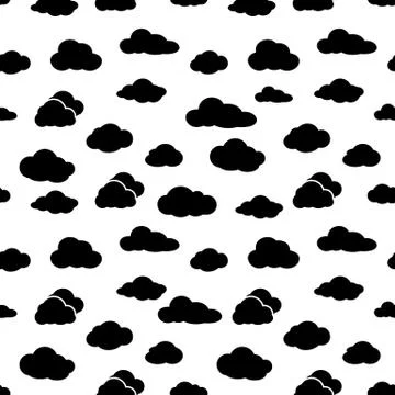 Clouds seamless pattern. Stockillustratie