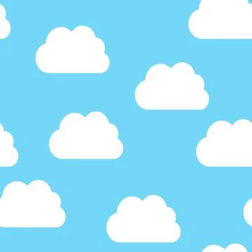 Clouds, seamless pattern Stock Illustration