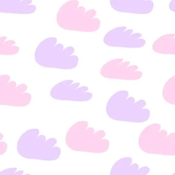 Clouds seamless pattern. Vector design baby illustration 库存插图