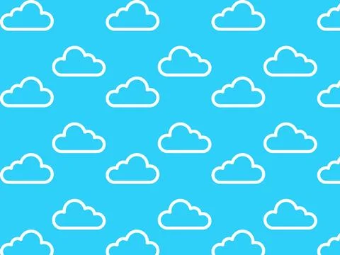 Clouds seamless pattern. Vector illustration イラスト素材
