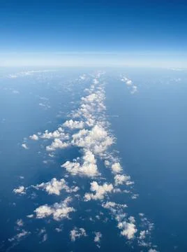 Clouds seen from aero plane window Stock Photos