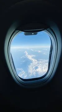 Clouds seen from aero plane window Stock Photos