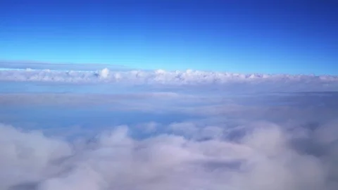 Clouds seen from airplane Stock Footage 112416383