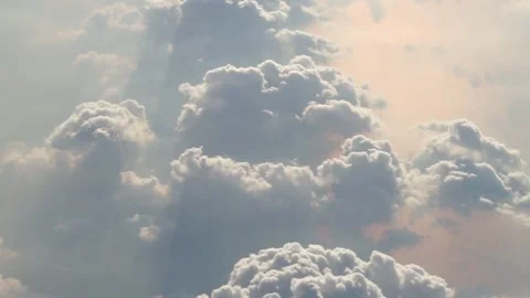 Clouds Seen From Inside The Plane Stock Footage 243790691