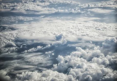 Clouds seen from a plane Stock Photos