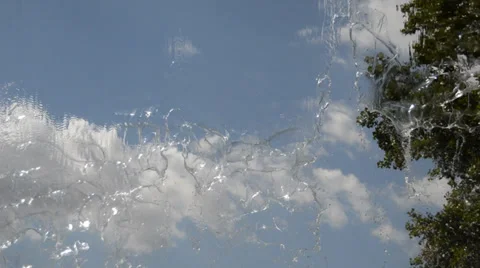 Clouds Seen Through a Waterfall Vídeo Stock 39941677