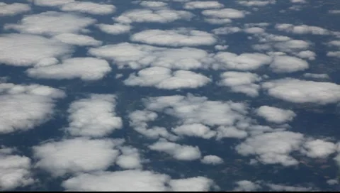 Clouds seen through the window of jet airplane FULL HD 1080P Видео 7753991