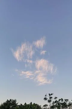 Clouds in a serene blue sky. Stock Photos