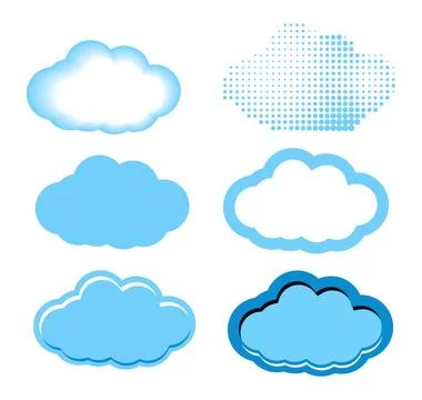 Clouds Set Clouds Set. Isolated On White Background Copyright: xZoonar.com... Stock Photos