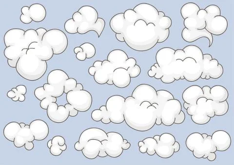 Clouds set Stock Illustration