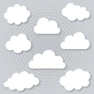 Clouds with shadows Illustrazione stock