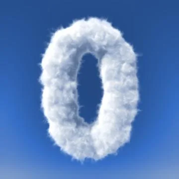 Clouds in shape of the letter Stock Illustration