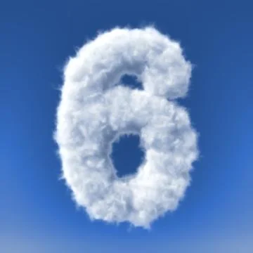 Clouds in shape of the letter Stock Illustration