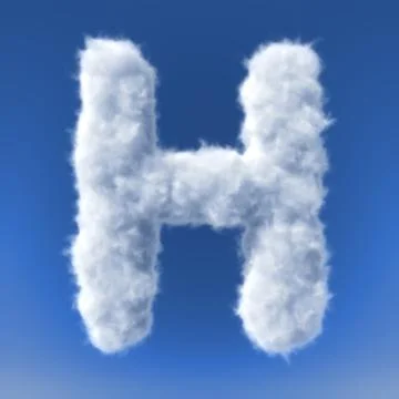 Clouds in shape of the letter 스톡 일러스트