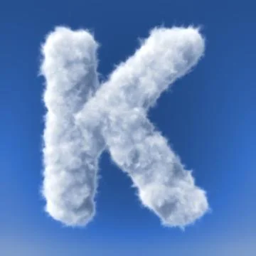 Clouds in shape of the letter Stock Illustration