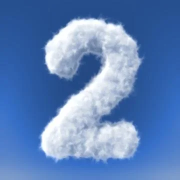 Clouds in shape of the letter Stock Illustration