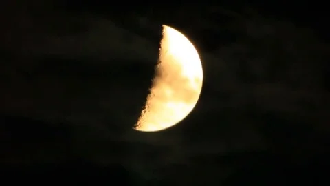 Clouds shine in moonlight Stock Footage 81453969