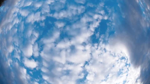 Clouds shot wide angle lens of the rotation camera Stock Footage 61565157