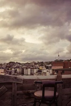 Clouds, silence, cityscape. Foto stock