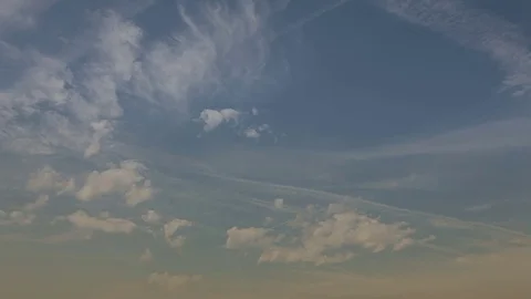 Clouds in the sky, accelerated video. Spanish summer sky in Catalonia. Stock Footage 75558712