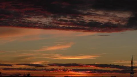 Clouds in the sky after sun set Stock Photos