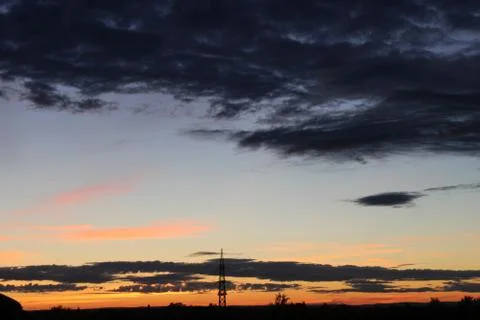 Clouds in the sky after sun set Stock Photos