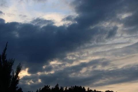 Clouds in the sky after sun set Stock Photos