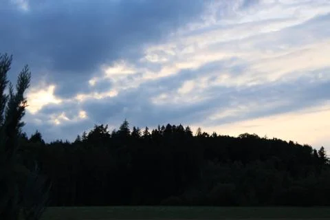 Clouds in the sky after sun set Stock Photos