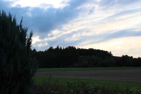 Clouds in the sky after sun set Stock Photos