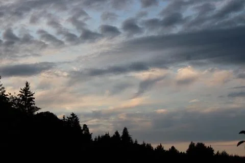 Clouds in the sky after sun set Stock Photos