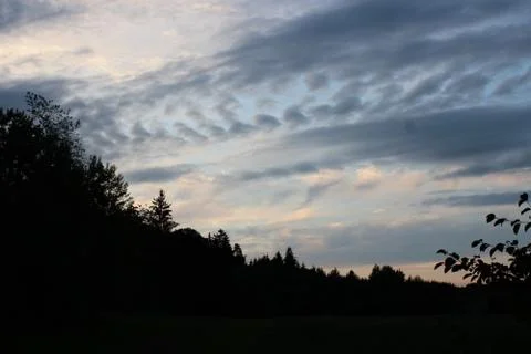 Clouds in the sky after sun set Foto stock