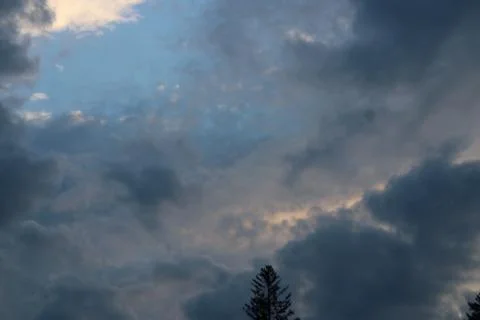 Clouds in the sky after sun set Stock Photos