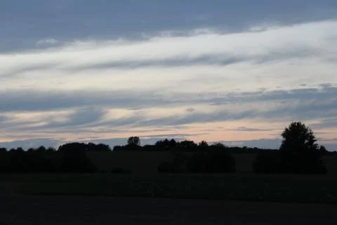 Clouds in the sky after sun set Stock Photos