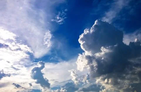Clouds in the sky in the afternoon Stock Photos