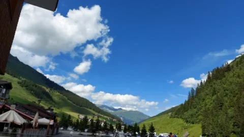 Clouds in the sky in the Alps. Stock Photos