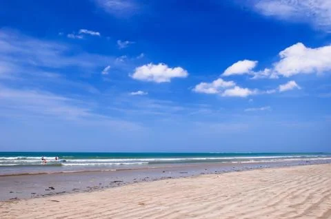 Clouds in the sky and the beach Stock Photos