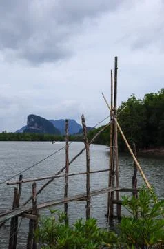 Clouds in the sky and the beach Stock-Fotos